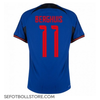 Nederländerna Steven Berghuis #11 Replika Bortatröja VM 2022 Kortärmad